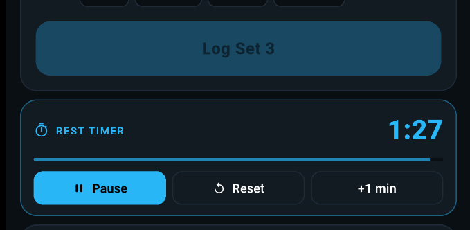 SetHarbour timer starts after logging a set